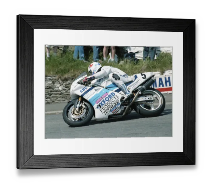 Framed Print : Trevor Nation (Ducati) 1992 Formua One TT