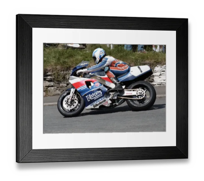 Framed Print : Rob Holden (Yamaha) 1992 Formua One TT
