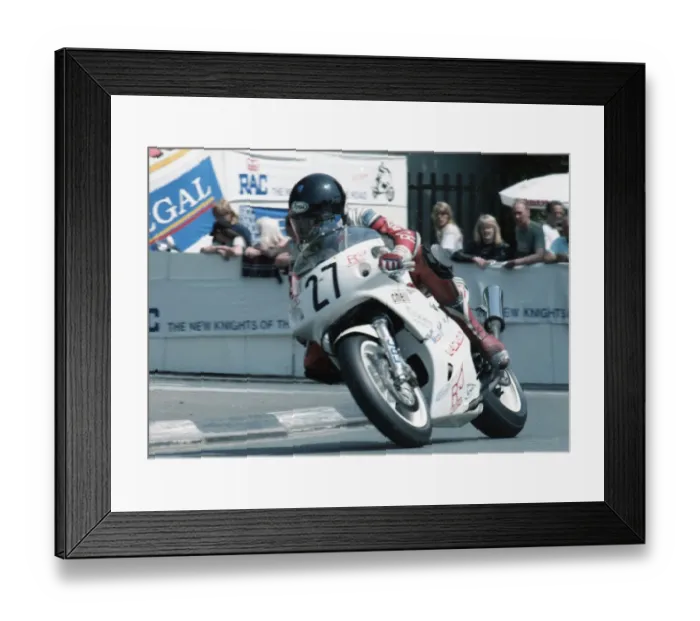 Framed Print : Dave Goodley (Honda) 1992 Formua One TT