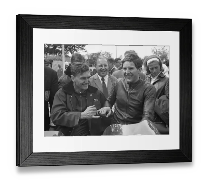 Framed Print : Jim Redman (Honda) & Phil Read (Yamaha) 1964 Junior TT Framed Print : Jim Redman (Honda) & Phil Read (Yamaha) 1964 Junior TT