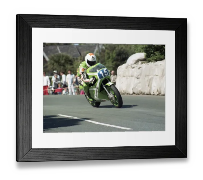Framed Print : Graeme McGregor (Kawasaki) 1989 Junior TT Framed Print : Graeme McGregor (Kawasaki) 1989 Junior TT