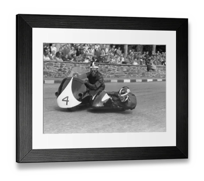 Framed Print : Eric Vincent & R W Harding (Norton) 1959 Sidecar TT Framed Print : Eric Vincent & R W Harding (Norton) 1959 Sidecar TT