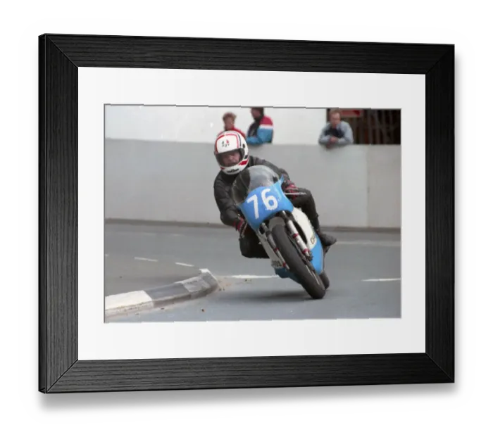 Framed Print : Herby Kelly (Yamaha) 1990 Junior Manx Grand Prix Framed Print : Herby Kelly (Yamaha) 1990 Junior Manx Grand Prix