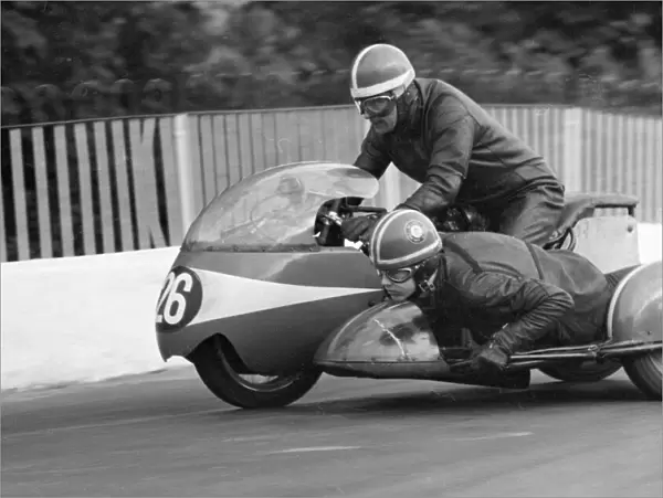Bill A Lomas & Conrad Money (Norton) 1968 500 Sidecar TT