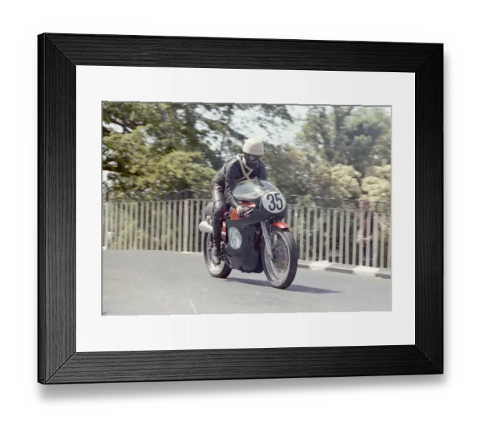 Framed Print : Ian Burne (AJS) 1965 Junior TT Framed Print : Ian Burne (AJS) 1965 Junior TT