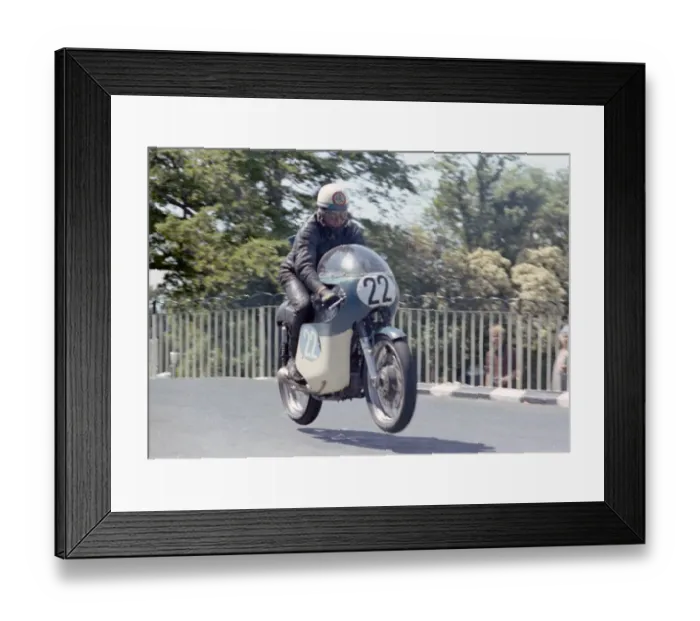 Framed Print : Syd Mizen (AJS) 1965 Junior TT Framed Print : Syd Mizen (AJS) 1965 Junior TT