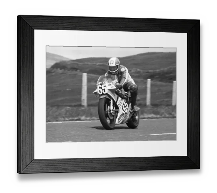 Framed Print : Jim Hodson (Yamaha) 1986 Formula Two TT Framed Print : Jim Hodson (Yamaha) 1986 Formula Two TT