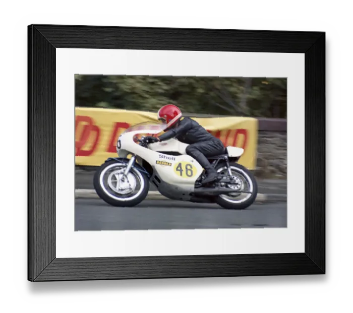 Framed Print : Joe Lindsay (Yamaha) 1974 Senior Manx Grand Prix Framed Print : Joe Lindsay (Yamaha) 1974 Senior Manx Grand Prix