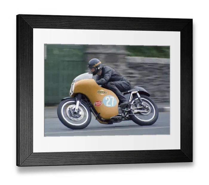 Framed Print : Roger Haddock (AJS) 1972 Junior Manx Grand Prix Framed Print : Roger Haddock (AJS) 1972 Junior Manx Grand Prix