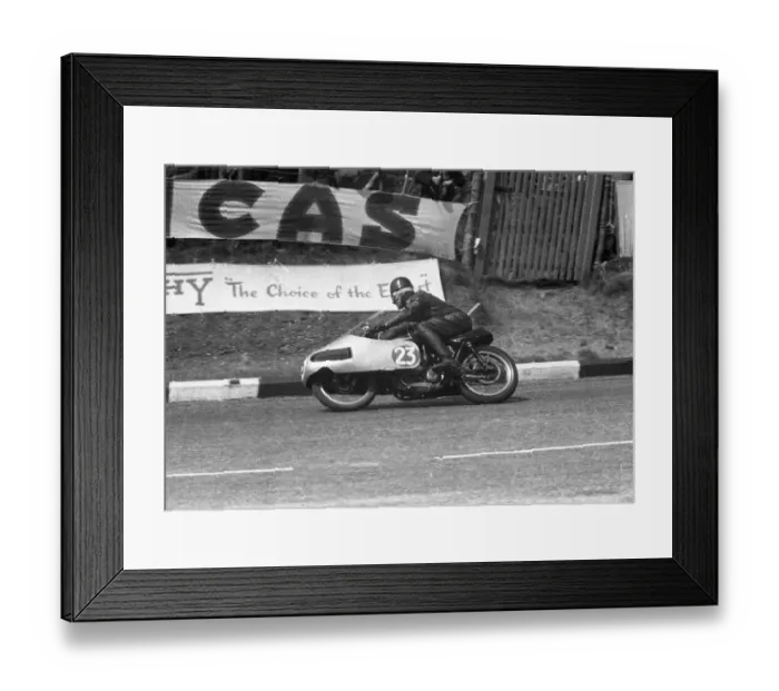 Framed Print : George Begg (AJS) 1956 Senior TT Framed Print : George Begg (AJS) 1956 Senior TT