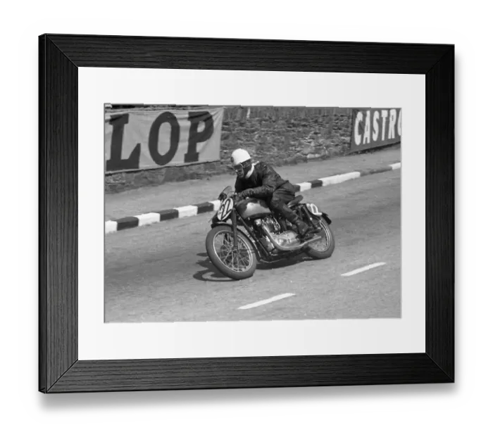 Framed Print : Len King (Triumph) 1954 Senior Clubman TT Framed Print : Len King (Triumph) 1954 Senior Clubman TT