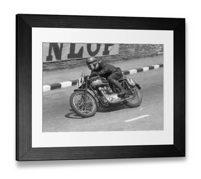 Framed Print : Eric Cheers (Triumph) 1954 Senior Clubman TT Framed Print : Eric Cheers (Triumph) 1954 Senior Clubman TT