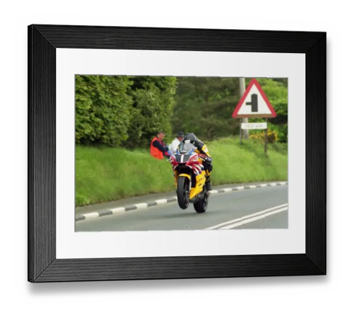 Framed Print : Bruce Anstey (Triumph) 2003 Junior TT