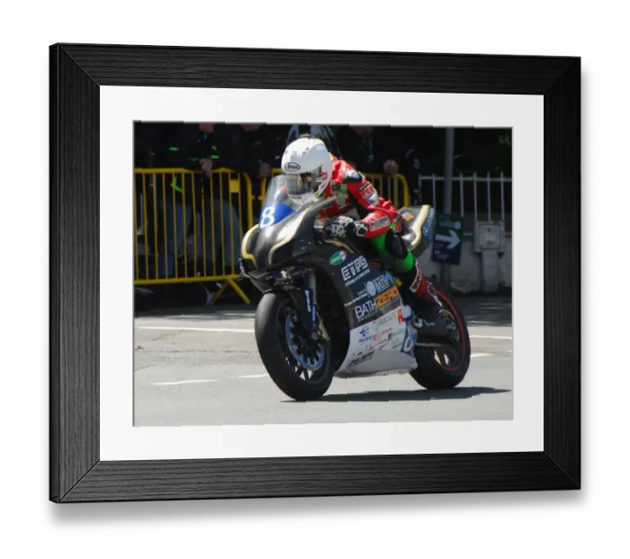 Framed Print : Matthew Rees (Apollo) 2017 TT Zero