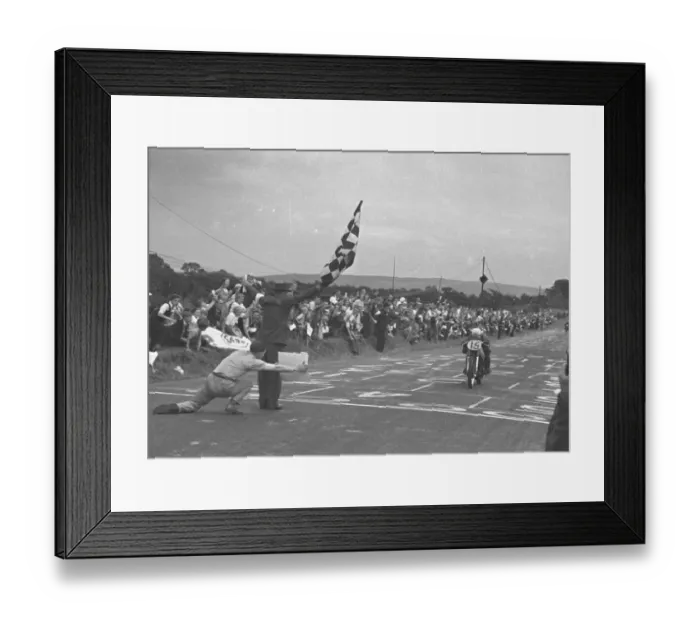 Framed Print : Les Graham (AJS) 1949 Senior Ulster Grand Prix Framed Print : Les Graham (AJS) 1949 Senior Ulster Grand Prix