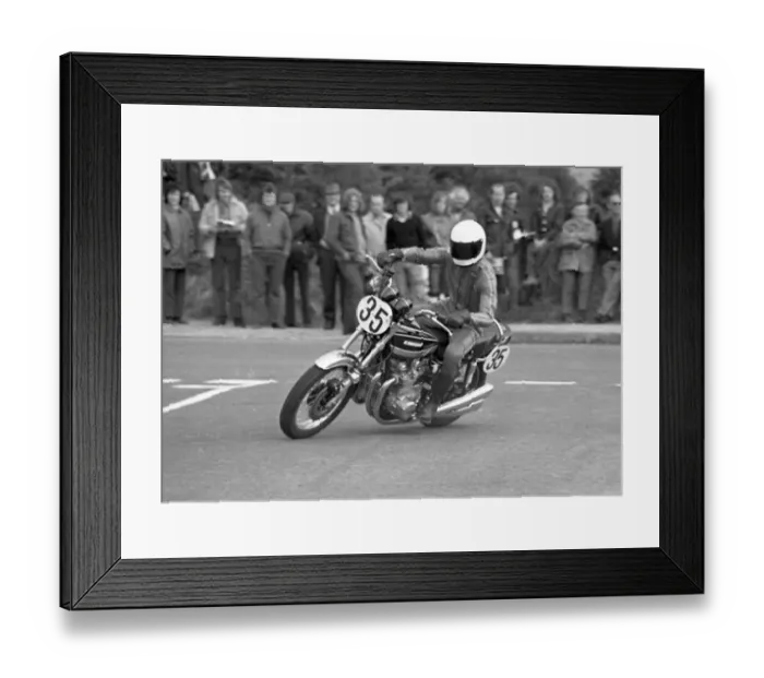 Framed Print : Andy Dubost (Kawasaki) 1975 Jurby Road Framed Print : Andy Dubost (Kawasaki) 1975 Jurby Road