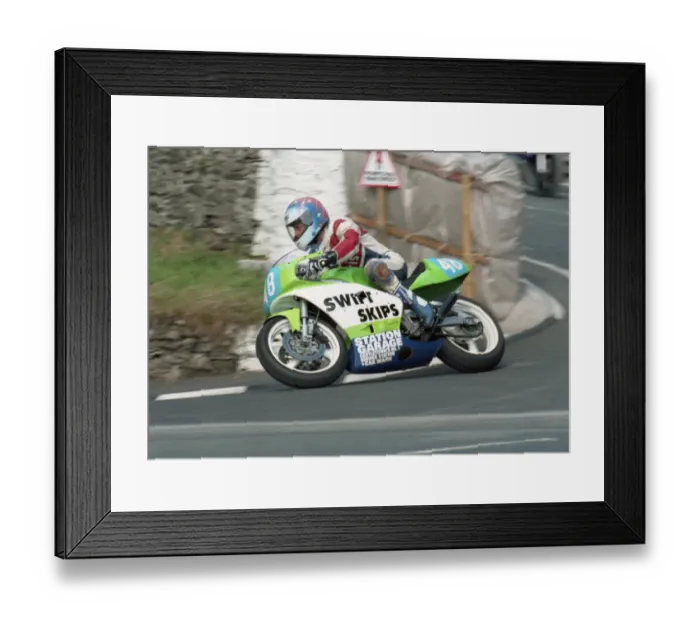 Framed Print : Gary Linham (Yamaha) 1996 Junior Manx Grand Prix