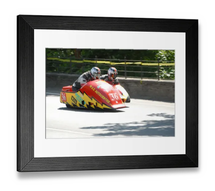 Framed Print : Mark Brown & David Brown (Ireson Honda) 2008 Sidecar TT Framed Print : Mark Brown & David Brown (Ireson Honda) 2008 Sidecar TT