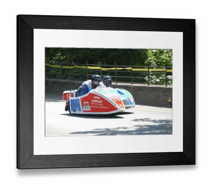 Framed Print : Greg Lambert & Sally Wilson (DMR Honda) 2008 Sidecar TT Framed Print : Greg Lambert & Sally Wilson (DMR Honda) 2008 Sidecar TT