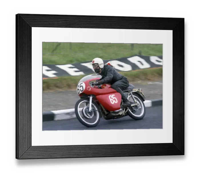 Framed Print : Mike Rogers (Ducati) 1968 Production TT