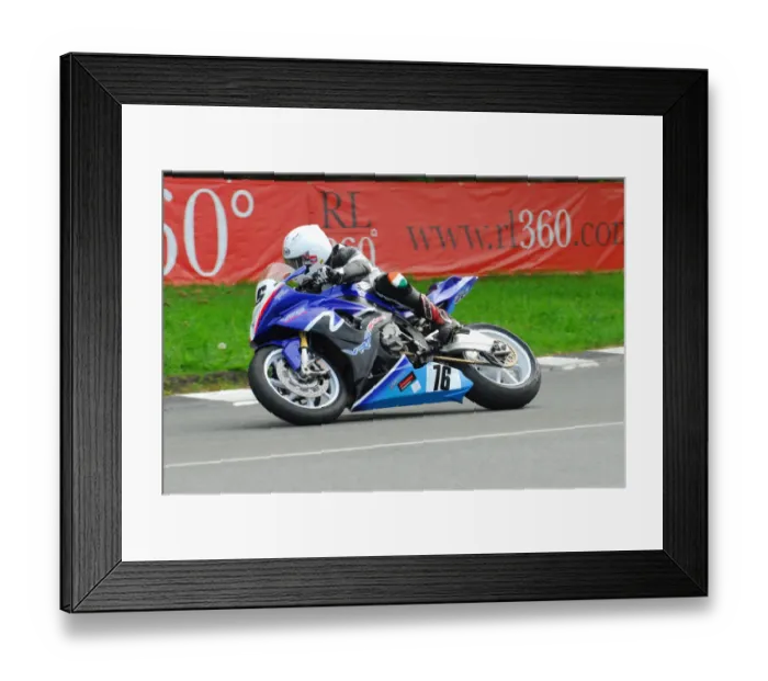 Framed Print : Mark Goodings (Kawasaki) 2017 Superbike TT