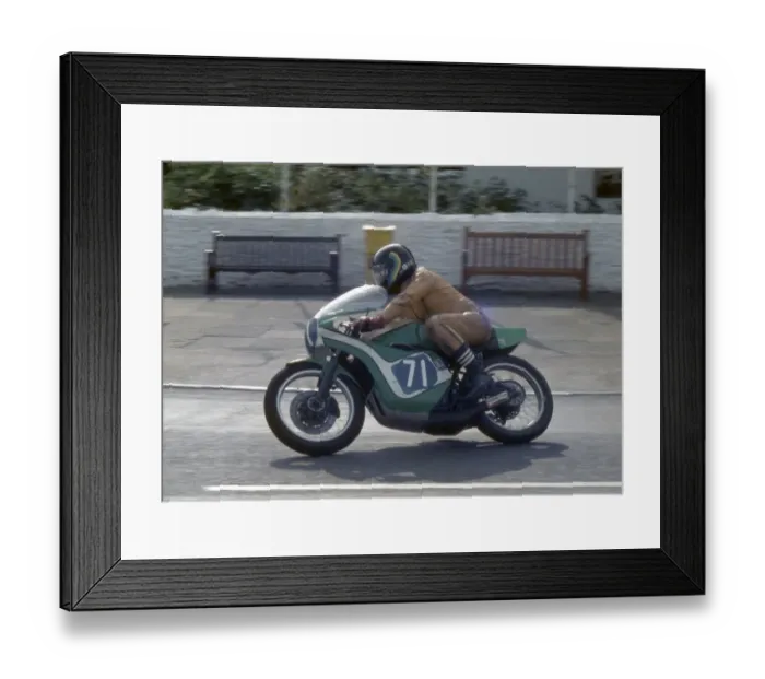 Framed Print : Richard Freak (Yamaha) 1983 Junior Manx Grand Prix