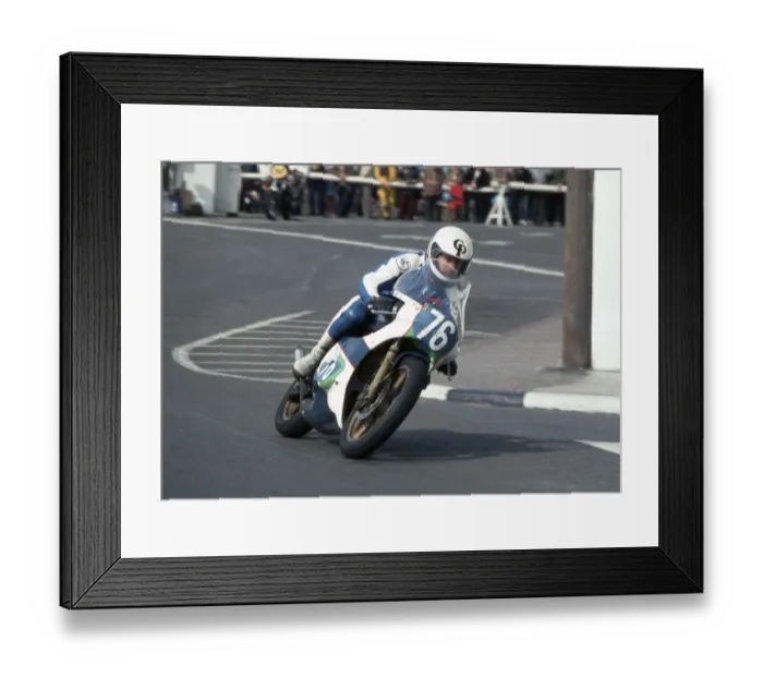 Framed Print : Clive Powis (Yamaha) 1983 Junior Manx Grand Prix