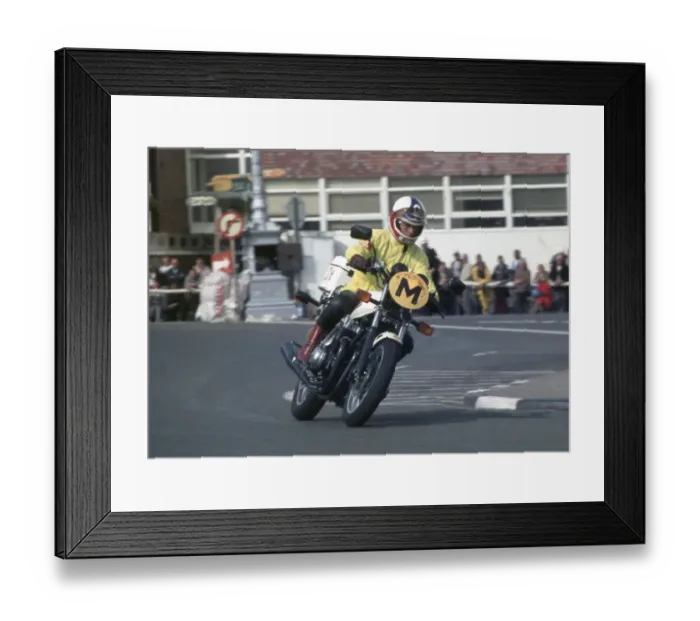 Framed Print : Mike Kneen (Honda) Travelling Marshal, 1983 Manx Grand Prix Framed Print : Mike Kneen (Honda) Travelling Marshal, 1983 Manx Grand Prix