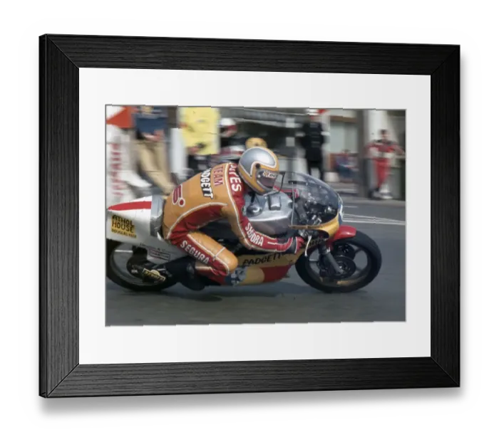 Framed Print : Steve Boyes (Yamaha) 1983 Junior Manx Grand Prix