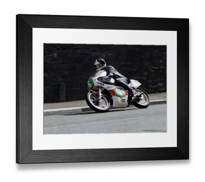 Framed Print : John Weeden (Yamaha) 1979 Junior TT