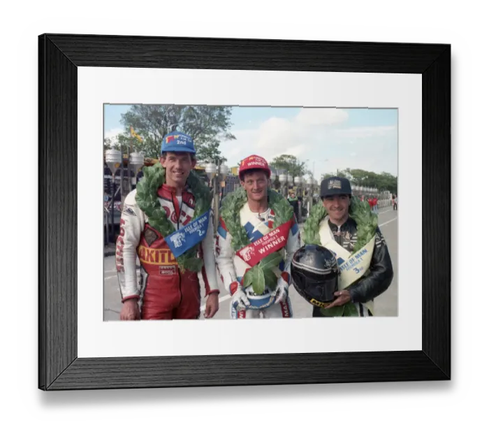 Framed Print : Winners 1990 Formula One TT
