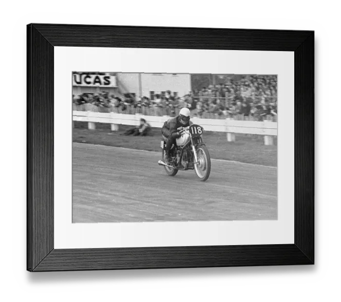 Framed Print : Mick Featherstone (AJS) 1951 Goodwood Framed Print : Mick Featherstone (AJS) 1951 Goodwood