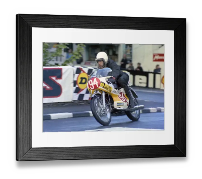 Framed Print : Jim Evans (Yamaha) 1972 Production TT Framed Print : Jim Evans (Yamaha) 1972 Production TT