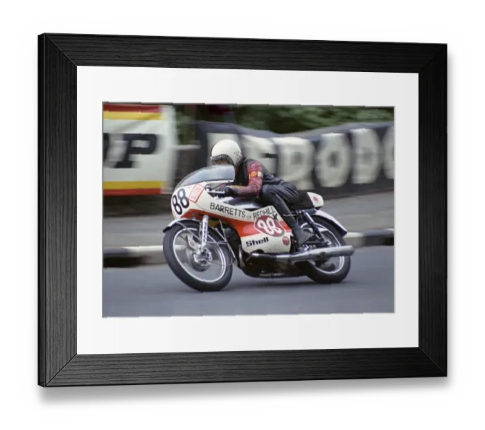 Framed Print : Jim Evans (Yamaha) 1973 Production TT Framed Print : Jim Evans (Yamaha) 1973 Production TT
