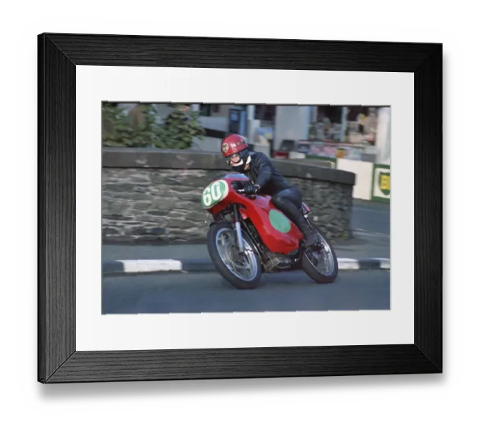 Framed Print : John Williams (Ducati) 1967 Lightweight Manx Grand Prix