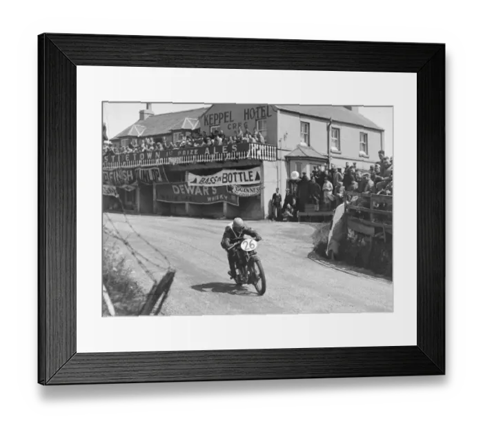 Framed Print : Harry Lamacraft (Velocette) 1937 Junior TT