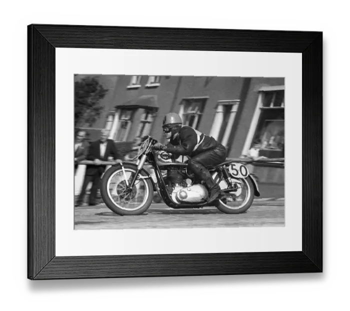 Framed Print : Billy Harding (BSA) 1953 Junior Manx Grand Prix Framed Print : Billy Harding (BSA) 1953 Junior Manx Grand Prix