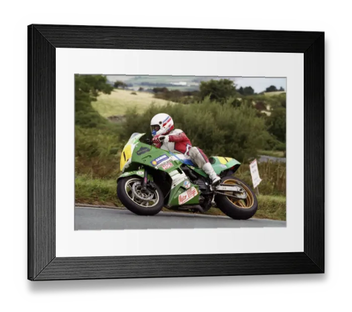 Framed Print : Shawn Hildige (Kawasaki) 1992 Newcomers Manx Grand Prix Framed Print : Shawn Hildige (Kawasaki) 1992 Newcomers Manx Grand Prix