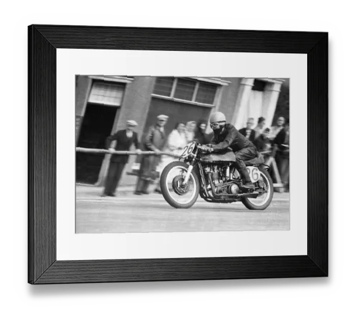 Framed Print : Lewis Young (JV Spl) 1957 Senior Manx Grand Prix Framed Print : Lewis Young (JV Spl) 1957 Senior Manx Grand Prix
