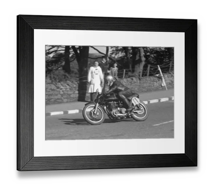 Framed Print : Len Lewis (AJS) 1958 Junior Manx Grand Prix Framed Print : Len Lewis (AJS) 1958 Junior Manx Grand Prix