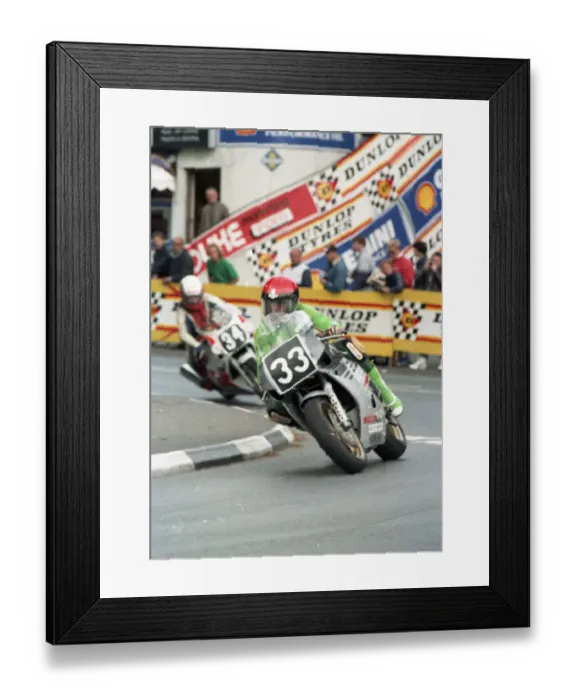 Framed Print : Steve Johnson (Yamaha) 1989 Production 1300 TT