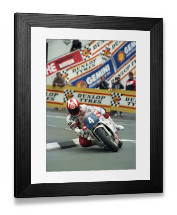Framed Print : Carl Fogarty (Honda) 1989 Junior TT Framed Print : Carl Fogarty (Honda) 1989 Junior TT