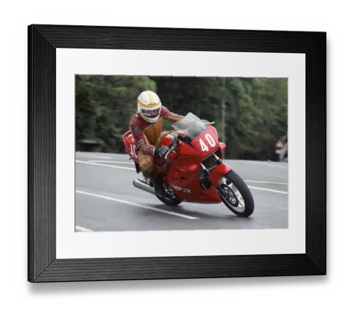 Framed Print : Sieve Boyes (Honda) 1989 Production 750 TT Framed Print : Sieve Boyes (Honda) 1989 Production 750 TT