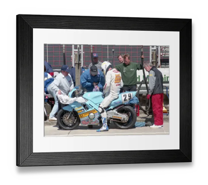 Framed Print : Derek Young (T B F Thompson Yamaha) 1995 Senior TT Framed Print : Derek Young (T B F Thompson Yamaha) 1995 Senior TT