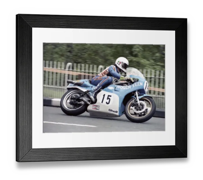 Framed Print : Chas Mortimer (Suzuki) 1980 Classic TT Framed Print : Chas Mortimer (Suzuki) 1980 Classic TT