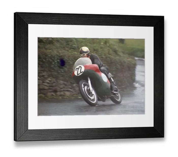 Framed Print : Nigel Warren (AJS) 1967 Junior Manx Grand Prix Framed Print : Nigel Warren (AJS) 1967 Junior Manx Grand Prix
