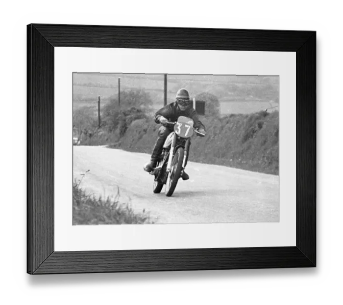 Framed Print : Ernie Barrett (AJS) 1951 Senior TT Framed Print : Ernie Barrett (AJS) 1951 Senior TT