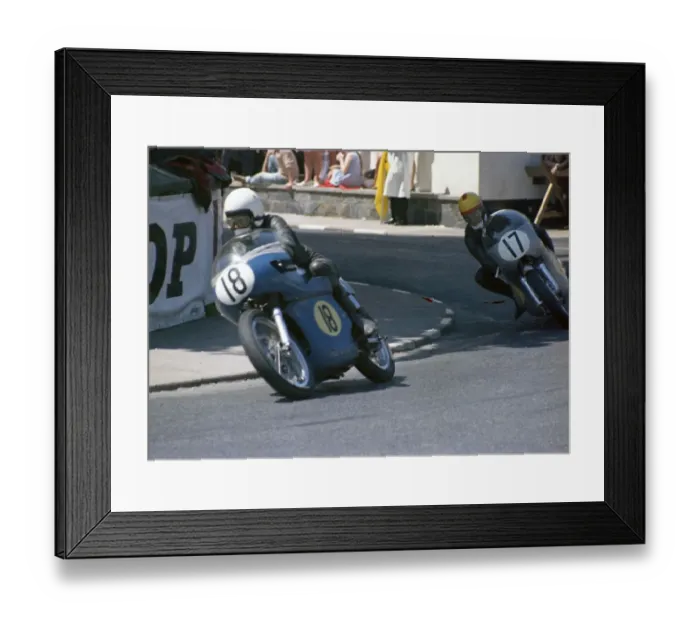 Framed Print : Peter Williams (Arter Matchless) and Derek Woodman (Seeley) 1968 Senior TT Framed Print : Peter Williams (Arter Matchless) and Derek Woodman (Seeley) 1968 Senior TT