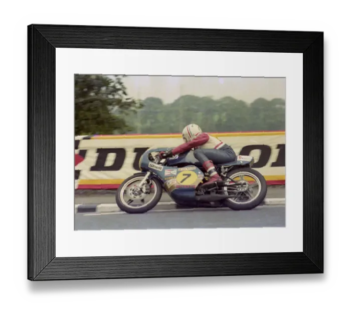 Framed Print : Charlie Williams (Maxton Yamaha) 1976 Senior TT