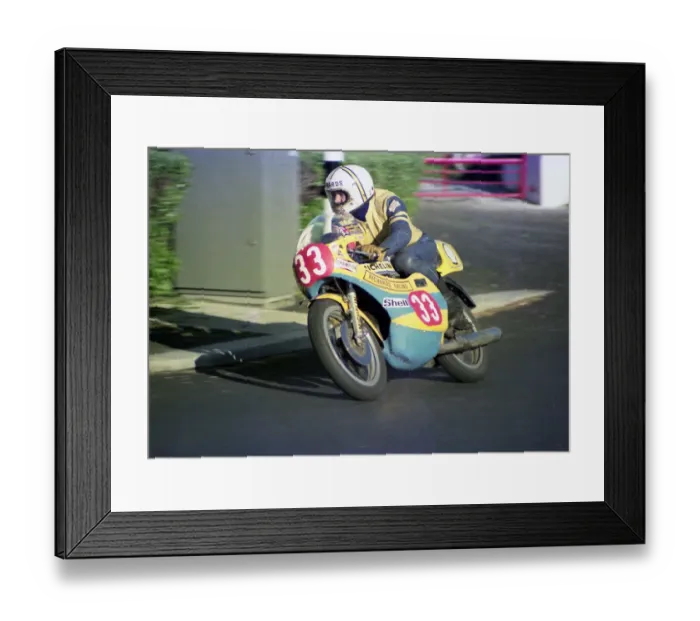 Framed Print : Godfrey Benson (Yamaha) 1976 Production TT Framed Print : Godfrey Benson (Yamaha) 1976 Production TT